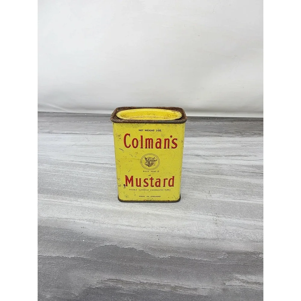 Vintage Advertising Metal‎ Kitchen Spice Tin /   Colman's  Mustard